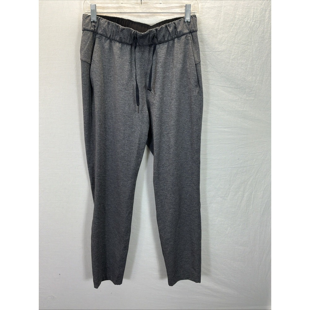 Women's Lululemon Size 6 On The Fly Pants Heathered Gray Travel Stretch Casual